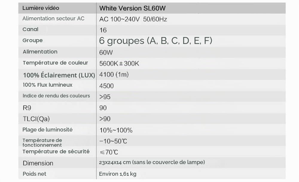 Godox SL-60W 5600K 60W LED Haute Puissance Torche Vidéo sans Fil avec Bowens Mount pour Photo Studio Photographie Video Recording