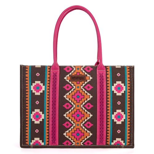 Image of Wrangler Aztec Tote Bag for Women Boho Shoulder Purses and Handbags