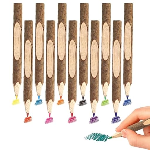 12 lápices de madera forestales lápices de colores, ramitas para niños, aspecto de leñador, lápices de colores, personalizados para cumpleaños infantiles, regalo de fiesta para niños, regalo de | Ya disponible en tu tienda friki favorita! En mundofriki.es!