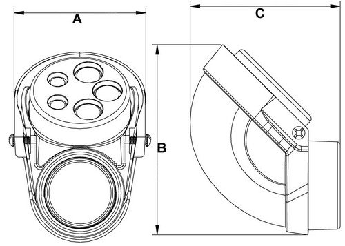 Morris 15536 Service Entrance Head, Conduit Mount Threaded, Aluminum, 2-1/2"