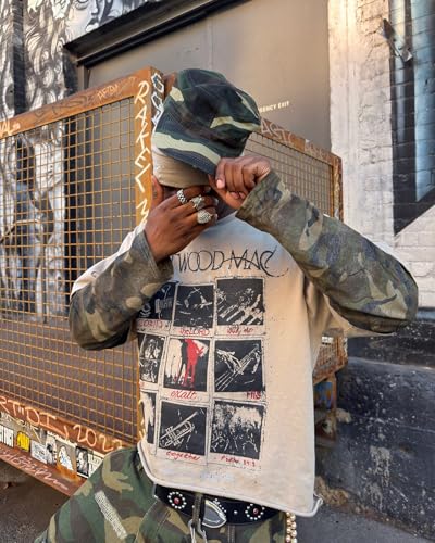 Streetwear Graphic Fake Two-Piece Distressed Shirts Letter Long Sleeve Grunge Tee Clothes2