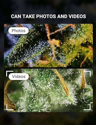 Image of RDJ Bouns Laboratory 0X-1600X Magnification Microscope for Adults, Compatible with iOS and Android Devices, Adjustable Stand, 8 LED Lights, Digital Microscope