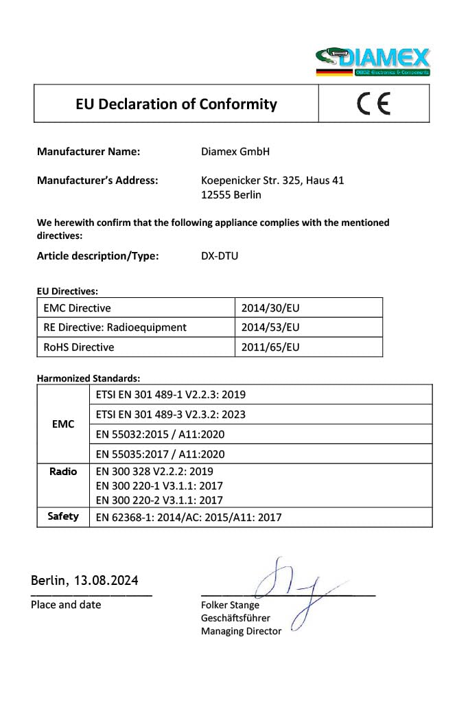 DX-DTU Duo für Hoymiles HM HMS/HMT-Serie Wechelrichter 3 Antennen Balkonkraftwerk OpenDTU mit USB-C Kabel
