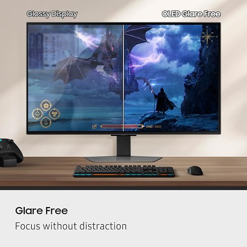 Image of Samsung LS27FG810SNXZA 27 inch Odyssey OLED 4K 240Hz Gaming Monitor with G733 Headset, G515 Keyboard, and G502 Mouse (2025)