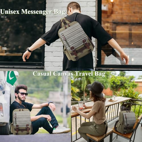 Image of Leaper Messenger Bag Water-Resistant Sling Bag Cross Body Bag Shoulder Bag