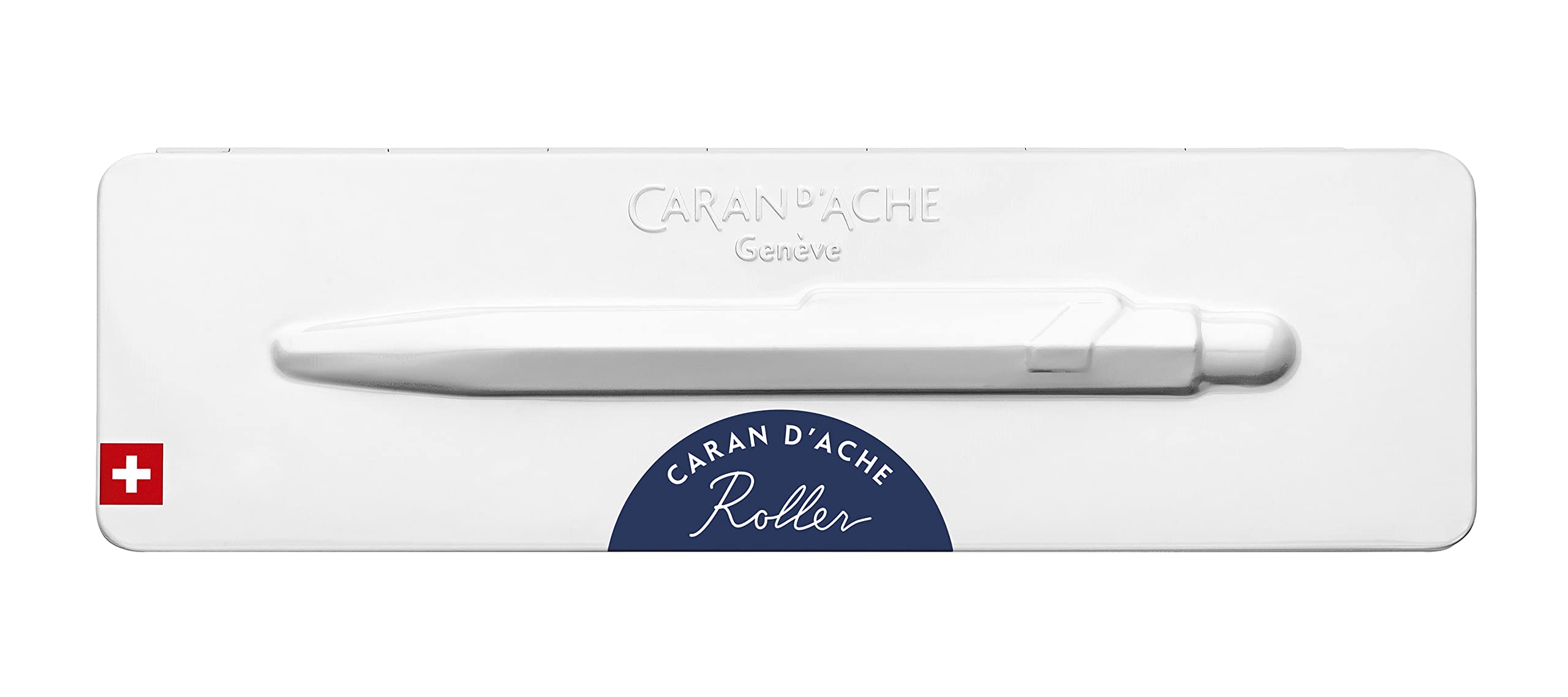 Caran d'Ache Kugelschreiber 849 Popline mit Etui Blau lackiert Strichstärke: M, Schriftfarbe: Blau, Länge: 12,5 cm, 0846.659