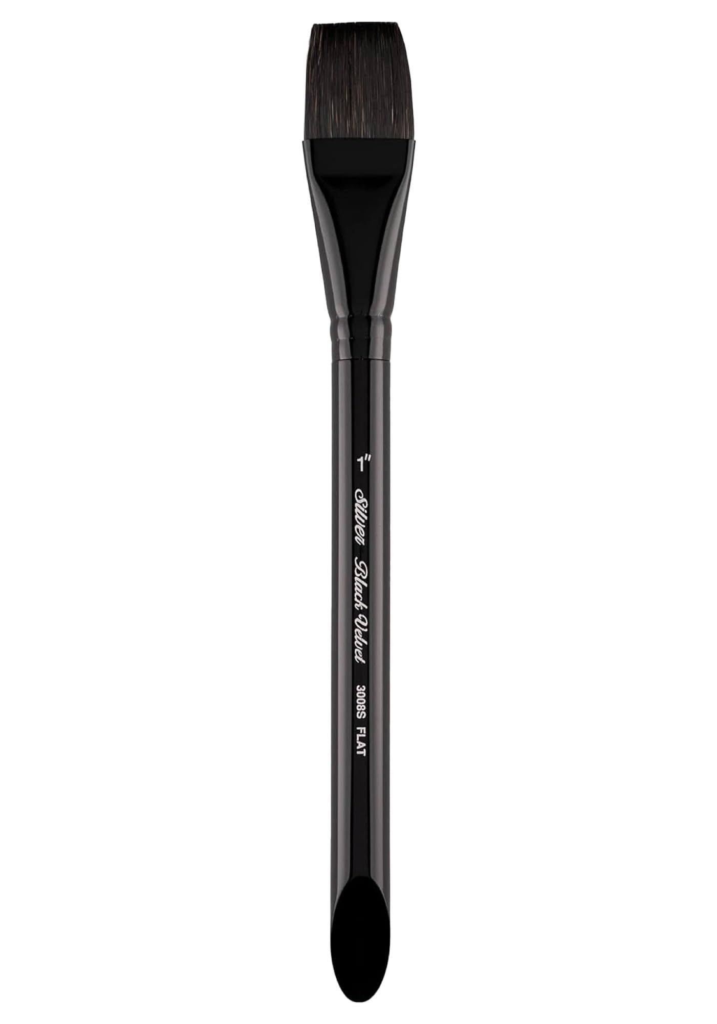 Silver Brush Square Wash Short Handle Brush, Squirrel and Synthetic Blend, Black, 26 mm