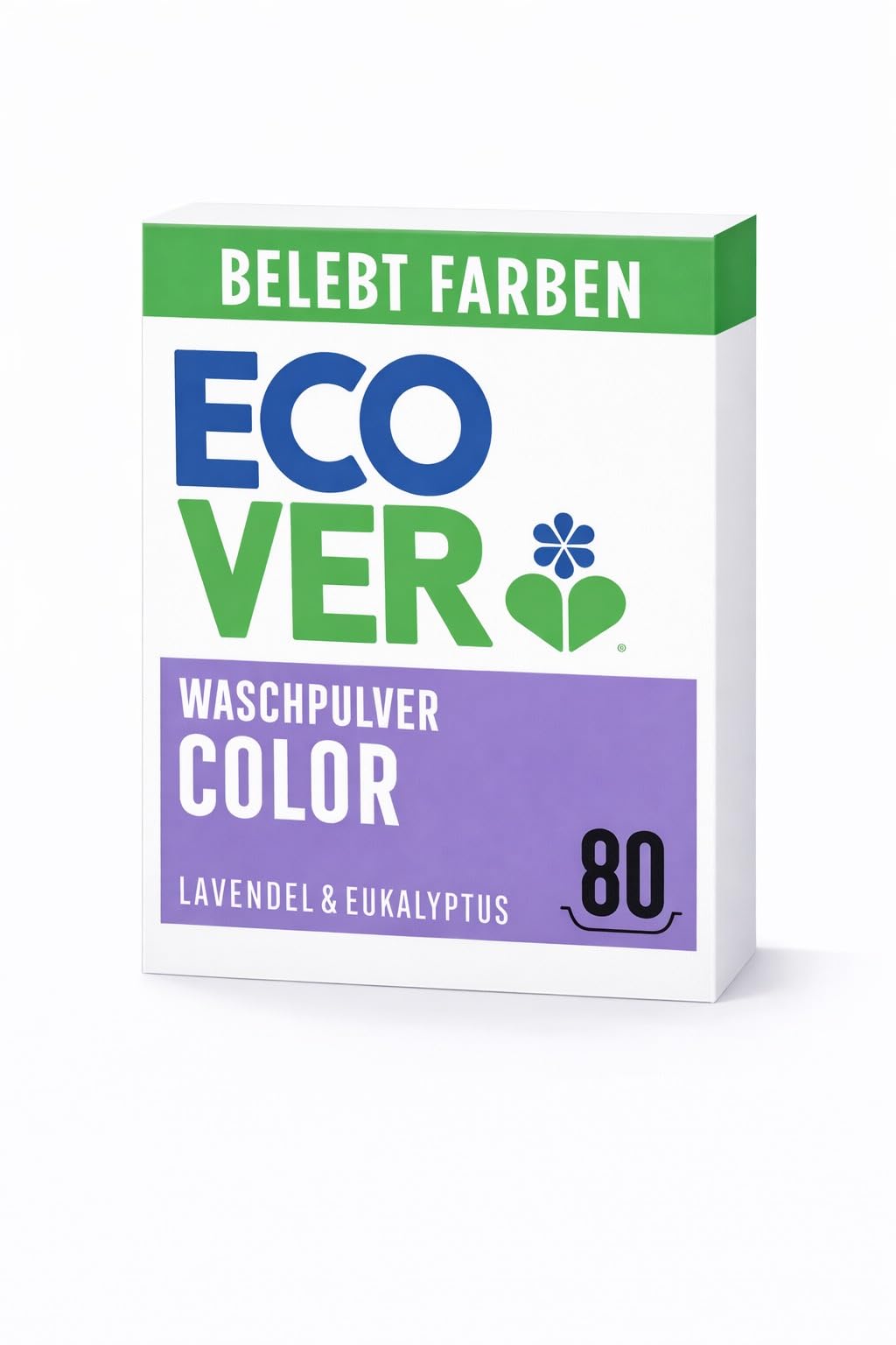 Ecover Color Waschpulver, Waschmittel, Duftrichtung: Frischer Lavendel & Eukalyptus, 1 x 80 Waschgänge, 1 x 4 kg