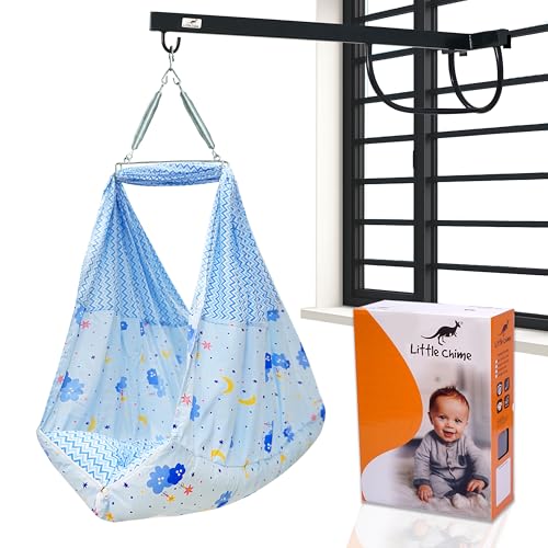 Image of Baby Bed Cradle Cloth with Mosquito Net and Triangle Spring Set