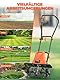 MYTOL 1500W Motorhacke Elektrisch, 45cm Arbeitsbreite, 22cm Arbeitstiefe, Leichtgewichts-gartenfräse mit 6×4 Robuste Stahlzinken, Klappbarer Griff, Doppelter Sicherheitsknopf, Überhitzungsschutz