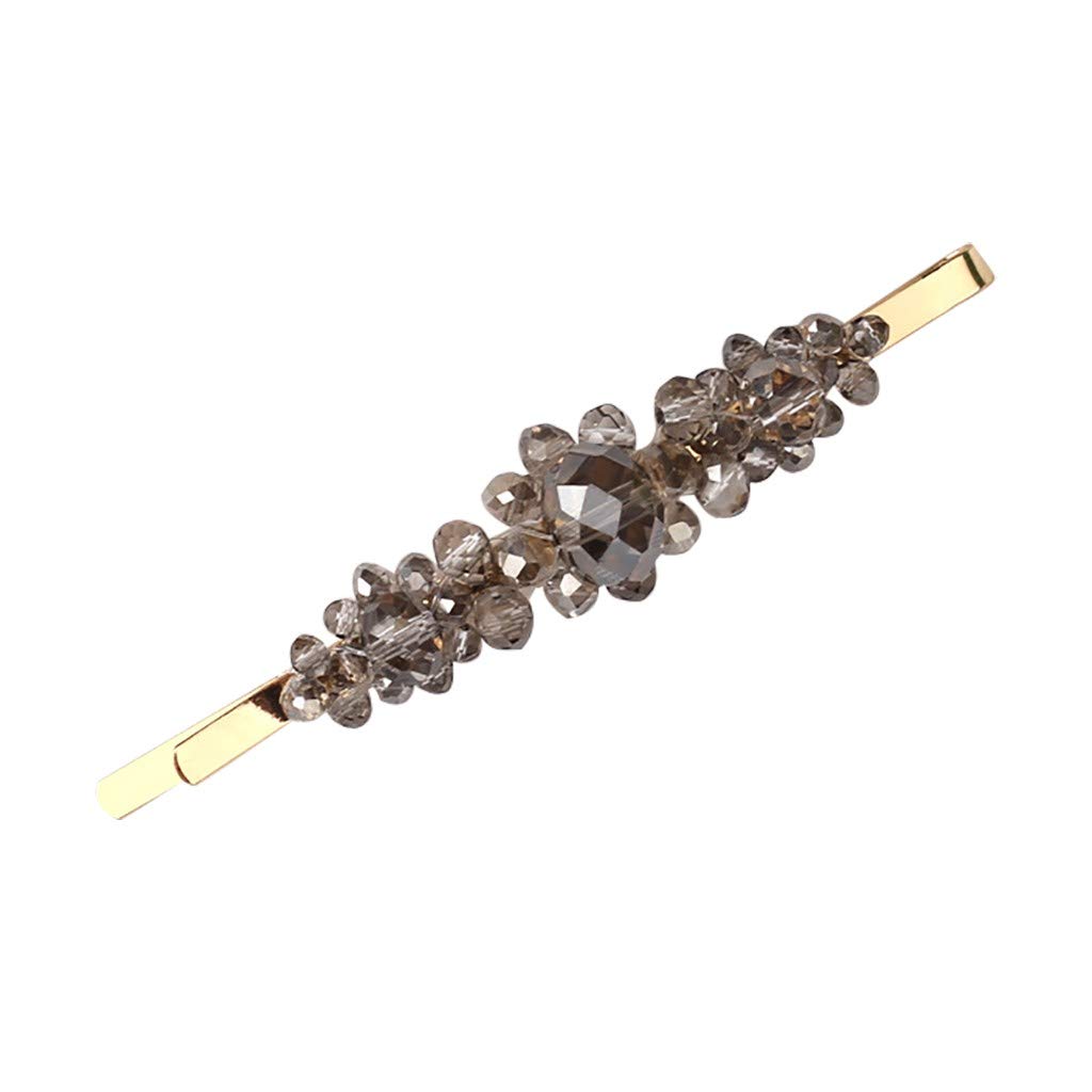 Bylater Pearl Hair Clips for Women Girls Fashion Sweet Artificial Pearl Barrettes Hair Bobby Pins Snap Clips Decorative Hair Accessories(Gray)