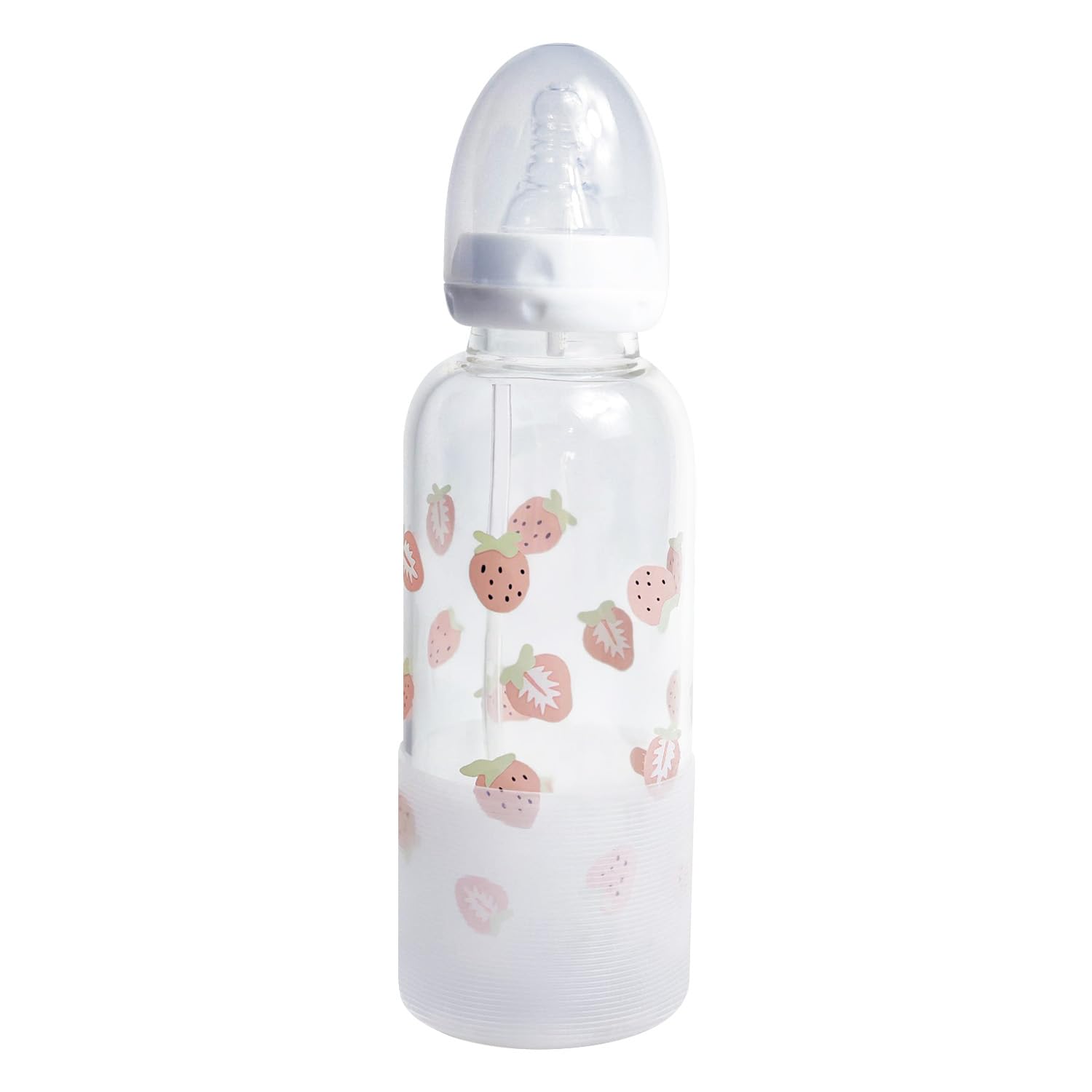 CutiePlusU Adult Glass Feeding Bottle 400ML Silicone Teat BPA Free โ image 1