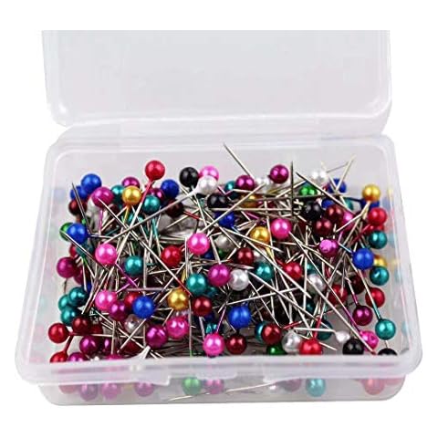 Harlington Group 200 PCs Round Pearl Head Pins Cover