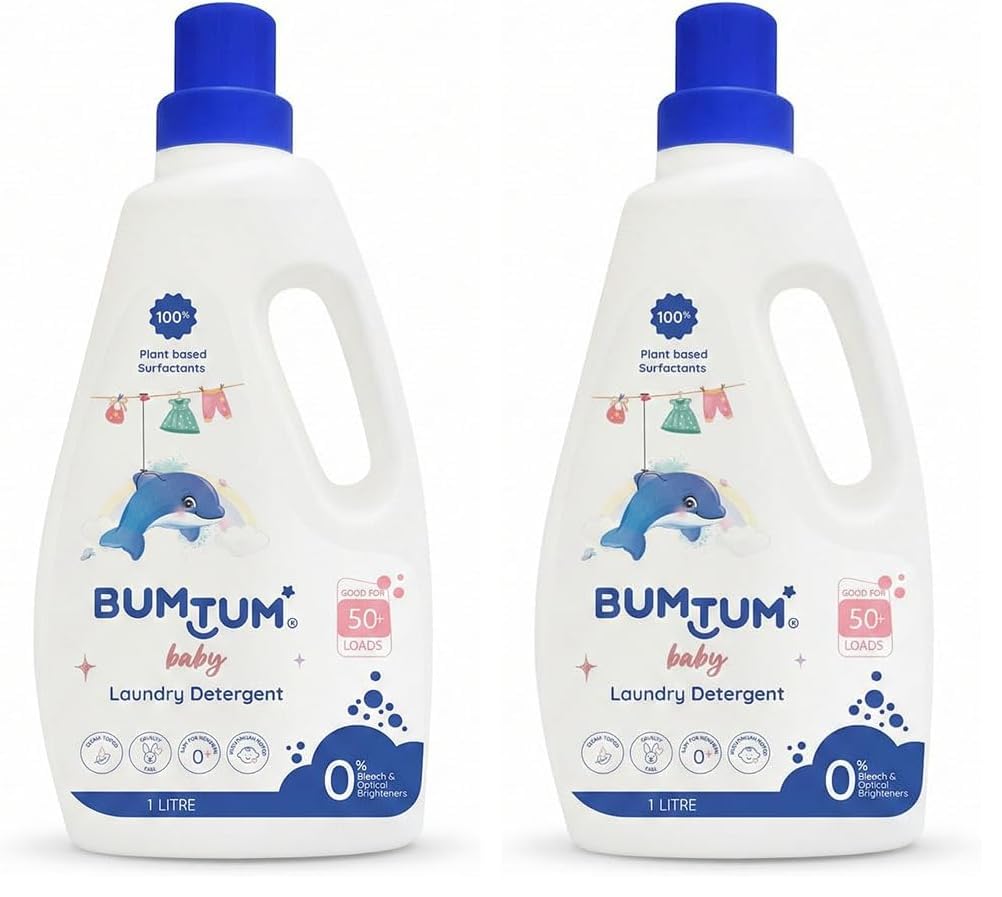 Bumtum Baby Liquid Laundry Detergent 1 Litre, 100% Natural Plant Based, Safe and Gentle with Lemon and Neem Extracts, Anti-Bacterial, Natural Fragrance, Bleach & Brighteners Free (Pack of 2)-picture-13