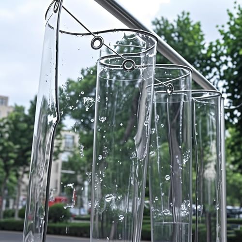 Plane Wasserdicht Transparent mit Ösen 2.4X3M, Durchsichtig PVC...