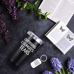 SpenMeta Lawyer Gifts for Men Opposing Counsels Tears Funny Defense Attorney Court Cup Lawyers Graduate Law Student Graduation Birthday Christmas Gifts 20oz Lawyer Tumbler