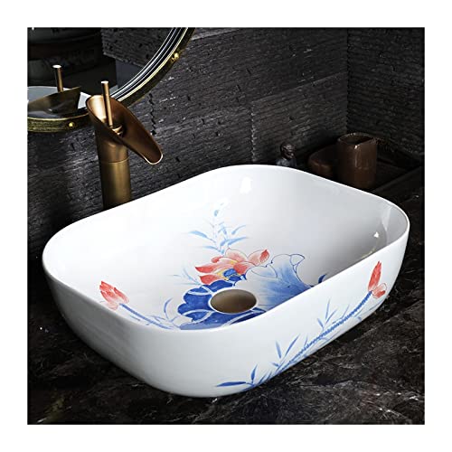 Lavabo de cerámica rectangular para renovar baños antiguos sin hacer obras 2