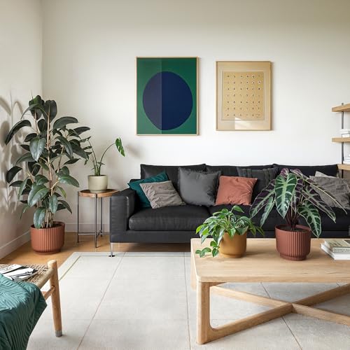 Artevasi Blumentopf Miami Wavy 16cm Anthrazit – eleganter Übertopf mit Wellenstruktur, mattem Finish – ideal als Pflanzkübel für Moderne Räume