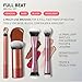 Real Techniques Full Beat Makeup Brush Set, 4 Piece Brush Kit for Foundation, Concealer, Blush, Contour, Highlight & Powder Blending, Travel Set, Soft UltraPlush Bristles, Cruelty-Free