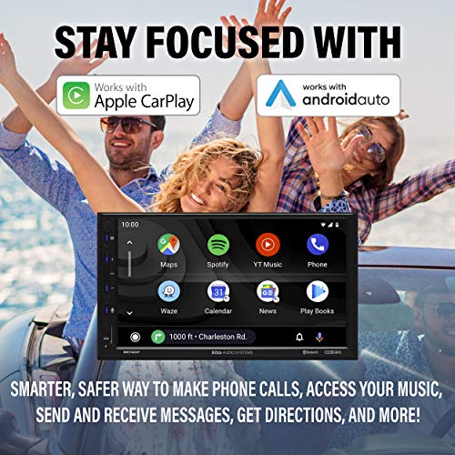 Boss Audio Systems Elite Be7Acp-C Car Multimedia Player With Apple Carplay Android Auto - 7 Inch Capacitive Touchscreen, Double Din, Bluetooth, No Cd/Dvd, Usb, Sd, Av In, Am/Fm, Backup Camera Included #TOP4