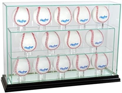 Perfect Cases 14UPBSB-B 14 Baseball Upright Display Case, Black