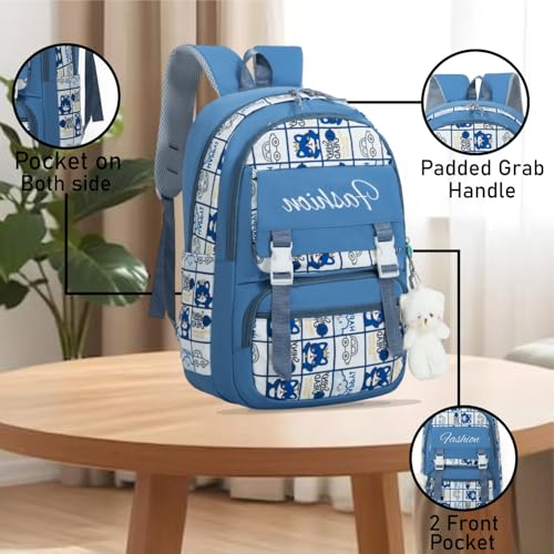 Image of Tinytot 30 Litre Japanese Korean Style School Bag Water-Resistant Laptop & Travel Backpack - Unisex Large 18 Inches Multipurpose Student Backpack for Boys & Girls, Men & Women