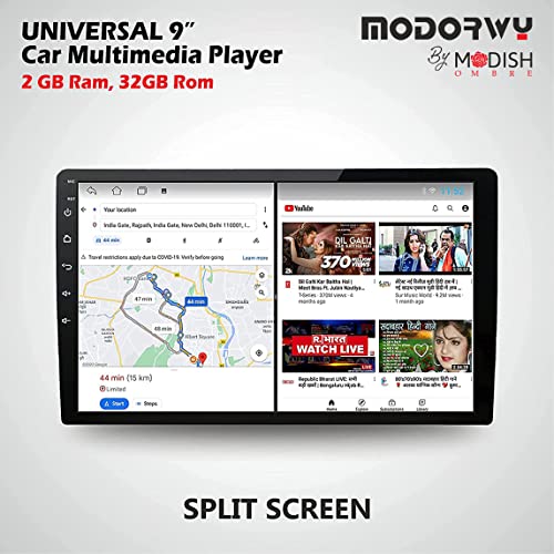 Image of 9 Inch Gorilla Glass IPS Display HD 1280P Universal Android /Multimedia Player|Double Din Stereo Player|9 Inch|Android 12 |Car Multimedia Player 2 GB RAM /32 GB ROM|HiFi Audio|GPS Tracking