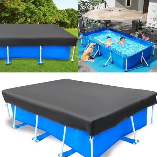 157 X 83 Rectangular Frame Above Ground Swimming Pool Cover 13.12 * 6.92 ft Rectangle Pool Cover Regular Pool Cover Heavy Duty Protector Cover with Strong Tear Resistant Fade Resistant