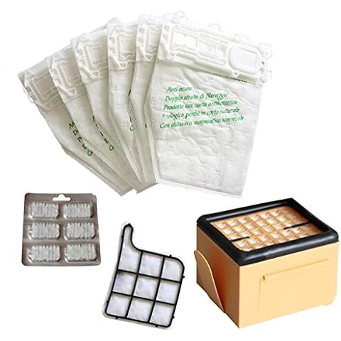 TeKeHom 12 bolsas + 2 filtros + 6 aromas para Vorwerk VK135 y VK136 Cover