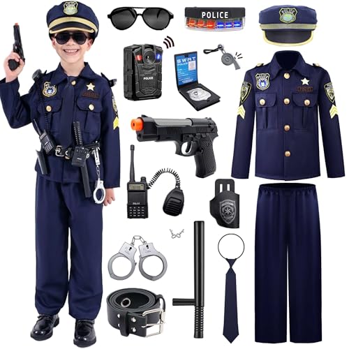 Watlie Police Officer Costume For Kids cover