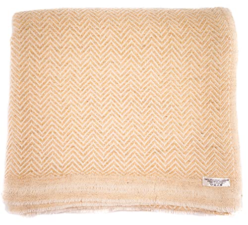 yanopurna Kaschmirdecke – handgewebte Sofaüberwurf Decke aus 100% Kaschmirwolle – 135 x 270 cm....
