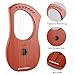 LIEKE 7 String Lyre Harp Instrument with Tuning Wrench,Metal Strings,Bag, Mahogany Body and Bone Saddle,Lyre Harp Kit Gift for Kids Adults Beginner