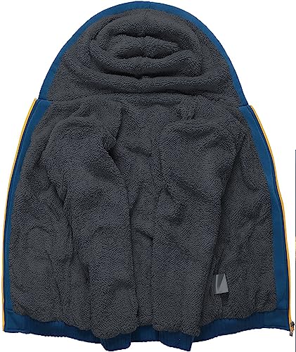 Image of SWISSWELL Unisex Boys Girls Fleece Hoodie Sherpa Lined Jacket Zip Up Hooded Sweatshirt Winter Outerwear for Kids