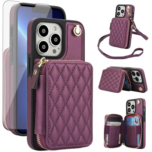 Coque iPhone 13 Pro étui portefeuille premium en verre