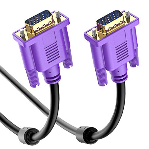 Halsouy VGA Cable, VGA to VGA 15 Pin Male to Male Monitor Cable (1.5 feet)
