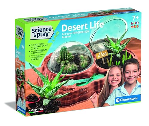 Clementoni   97858   Science & Play Lab   Desert Life, Juego botánica Infantil   Juego científico a Partir de 7 años   Fabricado en Italia, Multicolor