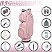 Luxury Womens Golf Bag, PU Leather Golf Cart Bag with Dual Handles for Women/Ladies, 14-Way Full-Length Top Dividers, Large Putter Well, Ultra Lightweight, Large Pockets for Accessories (Pink)