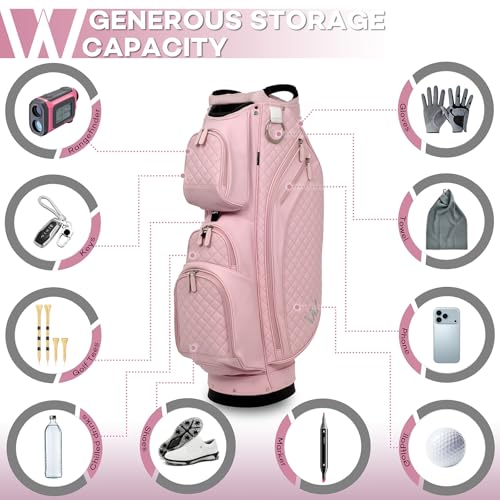 Luxury PU Leather Golf Cart Bag