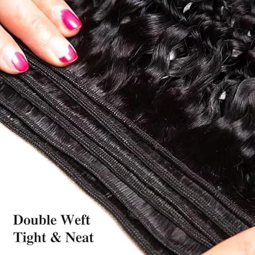 Extensiones de cabello humano ondulado natural de 35cm y color negro real 5