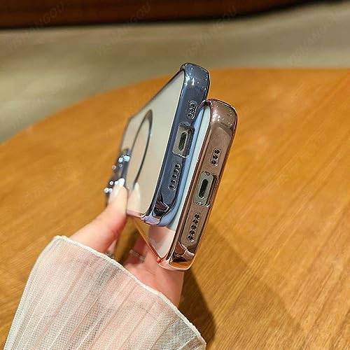 Coque de charge magnétique antichoc transparente avec placage argent iPhone 12 Pro - 6