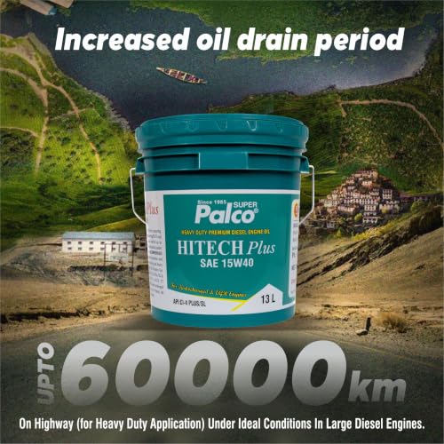 Image of PALCO Hitech Plus 15W40 Diesel Engine Oil 13 Litre for Heavy Duty Cars, Commercial Vehicles & Turbocharged Diesel Engines, EGR Compatible