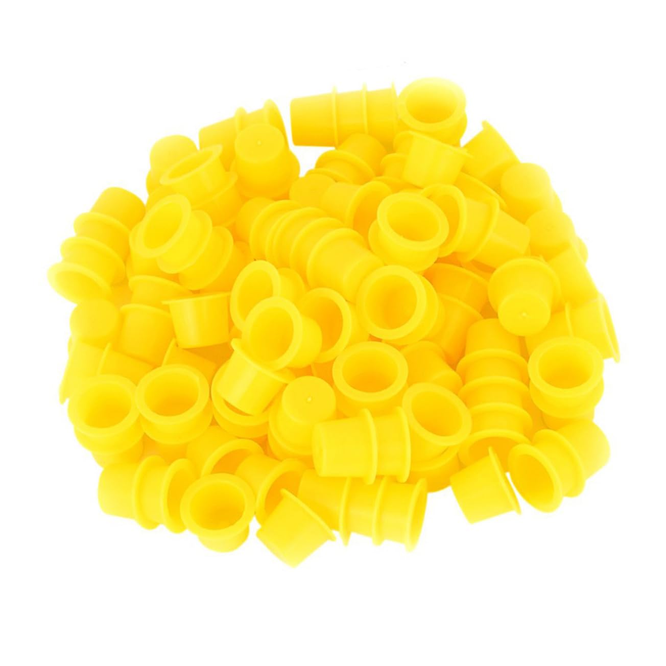TOVINANNA 100pcs Medium Tattoo Ink Caps Disposable Plastic Cups for Amateurs Professionals Easy to