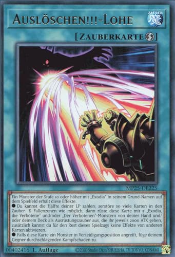 Auslöschen!!!-Lohe MP25-DE225 Ultra Rare Deutsch Boosterfrisch 1. Auflage - 2025 Mega-Pack Tin - mit ReCollectibles-Versandschutz - für Yu-Gi-Oh!