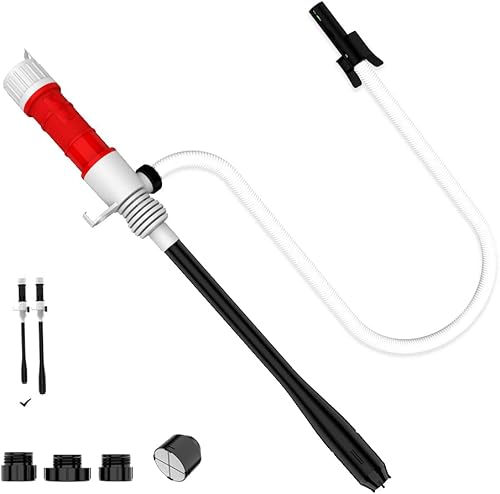 S&L-Winyer Bomba de transferencia automática de sifón de combustible líquido portátil a pilas, bomba de transferencia de hasta 2.4 galones por