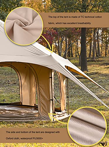 Carpa de Lona Algodón Impermeable 4 Estaciones 8-10 Personas miniatura 5