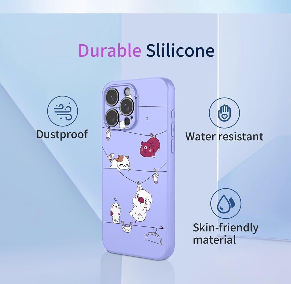 SEAHAI Case For Motorola Moto E15 / MOTO G05, Ultra Thin Silky Soft Touch Liquid Silicone Cover With Cute Flowers And Animal Patterns, Shockproof TPU - View #11