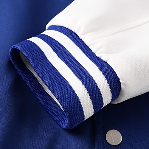 Mxiqqpltky Men's Vintage Varsity Jacket Casual Letter Print Patchwork Baseball Jacket Streetwear Letterman Jacket Bomber Coat4