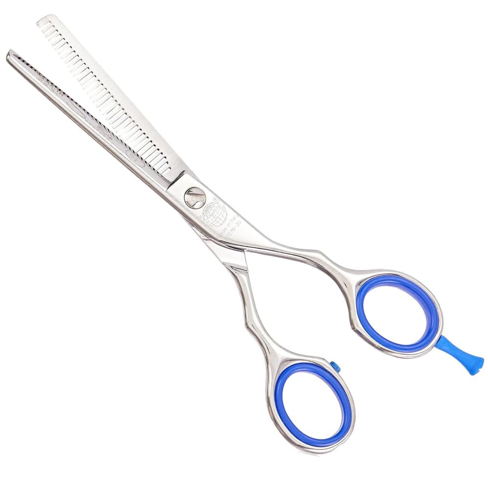Kiepe 2431 Studio Style Relax-TH Tijera profesional de entresacar 5,5 pulgadas con 38 dientes – Tijera ergonómica de vaciado con Convex Razor en acero inoxidable, Made in Italy