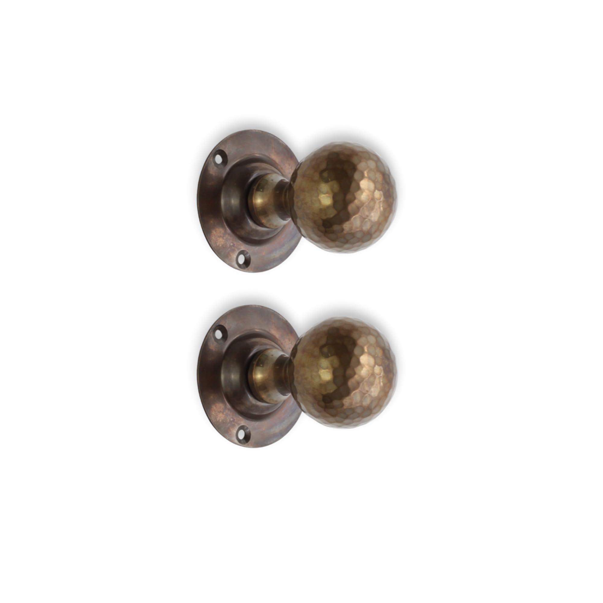 Infinity Decor Antique Victorian Hammered Pattern Ball Round Door Knobs works 45mm Pull Handles Set
