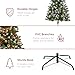 Best Choice Products Pre-Lit Christmas Tree, 6Ft Frosted Pre-Decorated Spruce Artificial Holiday Decoration w/ 250 Twinkling LEDs, Pinecones, Berries, Metal Base